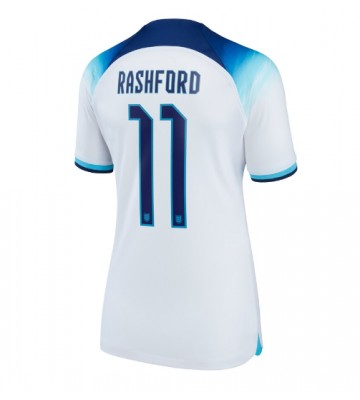 England Marcus Rashford #11 Replica Home Stadium Shirt for Women World Cup 2022 Short Sleeve